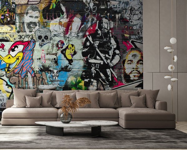 Fototapeta Zeď s graffiti, Designové fototapety na zeď, Populární fototapety, u12434 - Tapeko.co.cz