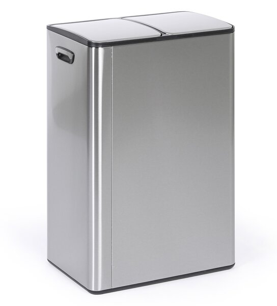 Koš na tříděný odpad, 2x 30 l, nerez, nášlapný