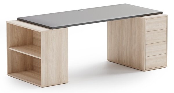 Samostatná pracovní deska BLOCK, 1600 x 800 x 25 mm, grafitová