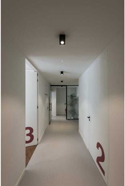 BIG WHITE SLV TRILEDO SQUARRE CL, stropní svítidlo, LED, 3000K, hranaté, černé matné, 38°, 6,2 W, vč. ovladače 113940