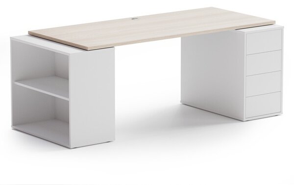 Samostatná pracovní deska BLOCK, 1600 x 800 x 25 mm, dub přírodní