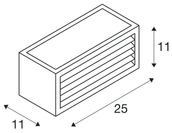 BIG WHITE SLV BOX-L, venkovní nástěnné svítidlo, TC-(D,H,T,Q)SE, IP44, hranaté, bílé, max. 18 W 232491