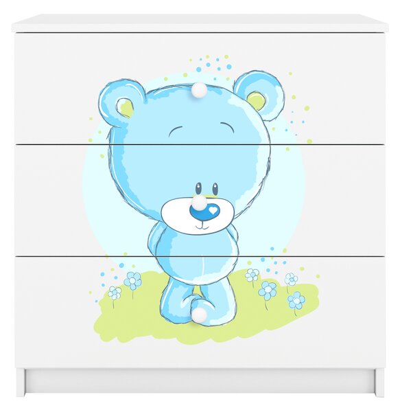 Dětská komoda Bluebear v bílé barvě Babydreams
