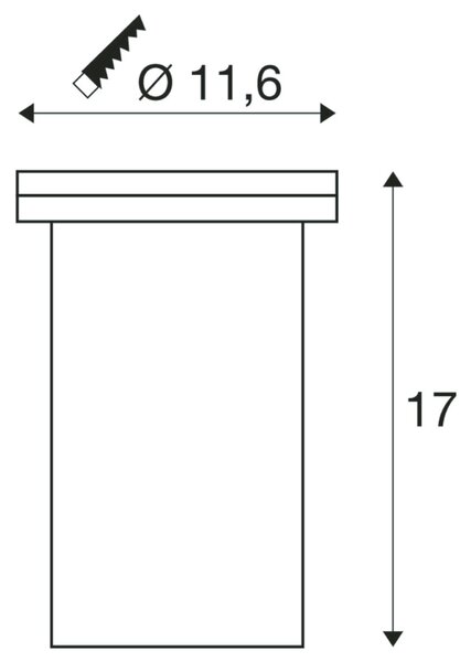 BIG WHITE SLV DASAR EXACT 116, venkovní zapuštěné podlahové svítidlo, QPAR51, IP67, kulaté, nerezová ocel 316, max. 35 W 228430