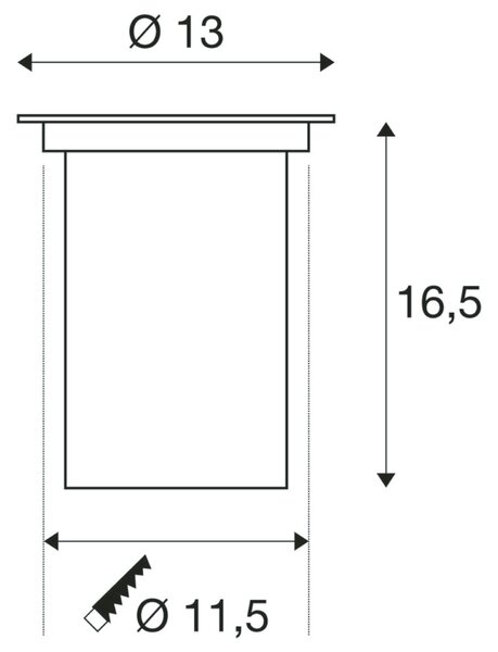 BIG WHITE SLV DASAR 80, venkovní zapuštěné podlahové svítidlo, QPAR51, IP67, kulaté, nerezová ocel 316, max. 35 W 229320
