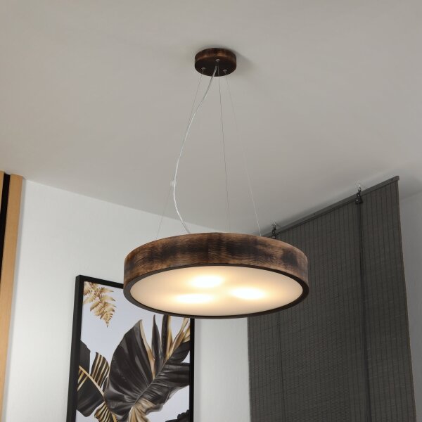 Brilagi - LED Lustr na lanku CARVALHO SMOKEY 3xE27/60W/230V dub pr. 47,5 cm