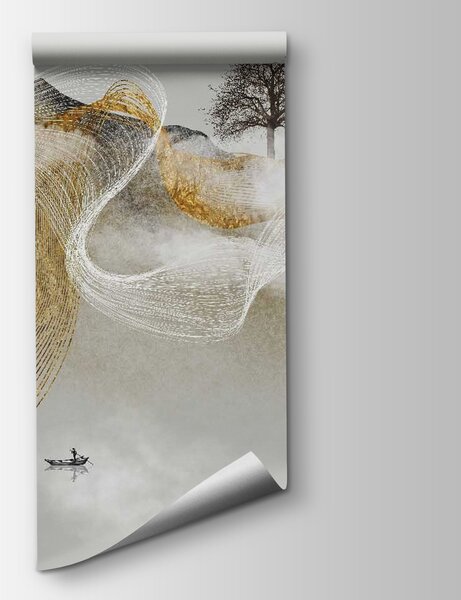 Fototapeta Malba stromu a mraků, Horské fototapety, Populární fototapety, u16828 - Tapeko.co.cz