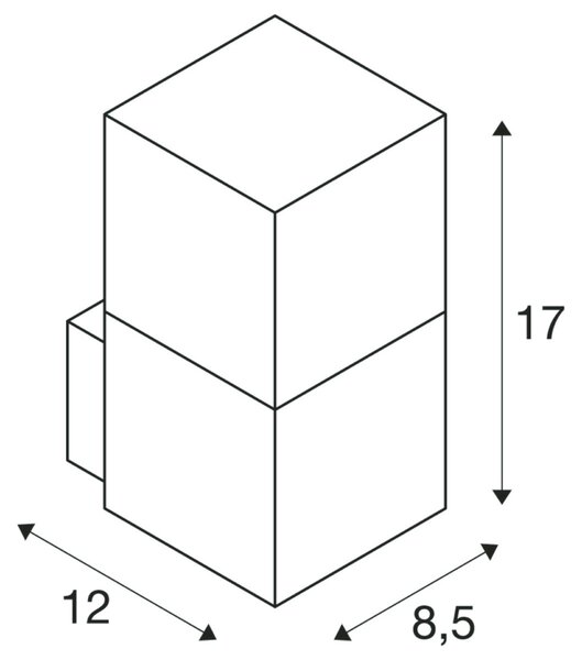 BIG WHITE SLV GRAFIT WL, venkovní nástěnné svítidlo, TC-DSE, IIP44, antracit, úsporná žárovka, max. 11 W 231205