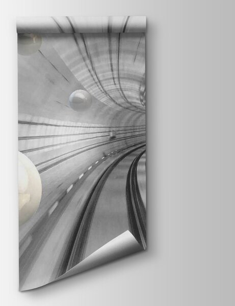 Fototapeta Bílé koule v tunelu, 3D fototapety, Populární fototapety, u17532 - Tapeko.co.cz