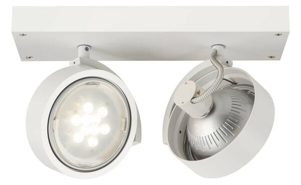 BIG WHITE SLV KALU, nástěnné a stropní svítidlo, dvě žárovky, QPAR111, kulaté, bílé matné, max. 150 W 147311