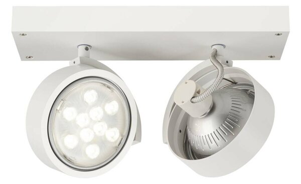 BIG WHITE SLV KALU, nástěnné a stropní svítidlo, dvě žárovky, QPAR111, kulaté, bílé matné, max. 150 W 147311