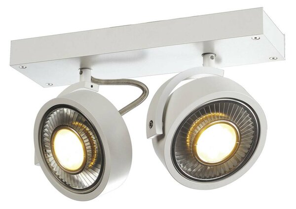 BIG WHITE SLV KALU, nástěnné a stropní svítidlo, dvě žárovky, QPAR111, kulaté, bílé matné, max. 150 W 147311