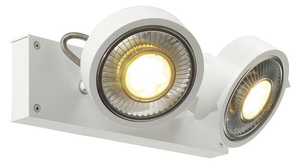 BIG WHITE SLV KALU, nástěnné a stropní svítidlo, dvě žárovky, QPAR111, kulaté, bílé matné, max. 150 W 147311