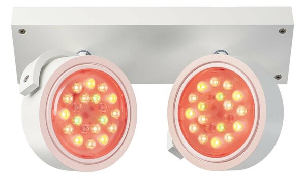 BIG WHITE SLV KALU, nástěnné a stropní svítidlo, dvě žárovky, QPAR111, kulaté, bílé matné, max. 150 W 147311