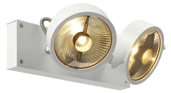 BIG WHITE SLV KALU, nástěnné a stropní svítidlo, dvě žárovky, QPAR111, kulaté, bílé matné, max. 150 W 147311