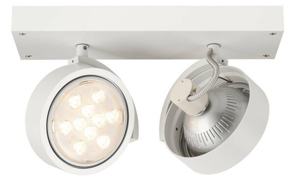 BIG WHITE SLV KALU, nástěnné a stropní svítidlo, dvě žárovky, QPAR111, kulaté, bílé matné, max. 150 W 147311