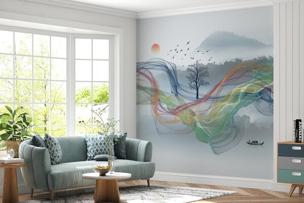 Fototapeta Barevné vlny na obloze, Designové fototapety na zeď, Populární fototapety, u17637 - Tapeko.co.cz