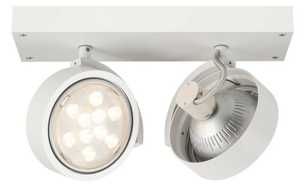 BIG WHITE SLV KALU, nástěnné a stropní svítidlo, dvě žárovky, QPAR111, kulaté, bílé matné, max. 150 W 147311