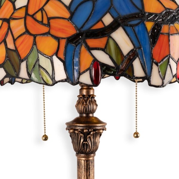 Brilagi - Tiffany vitrážová stojací lampa JUNGLE 2xE27/60W/230V