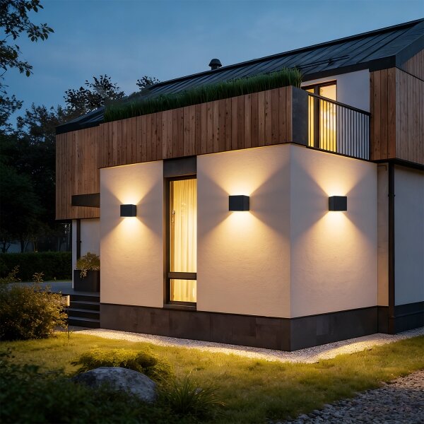 Brilagi - LED Venkovní nástěnné svítidlo DONNANI LED/5W/230V 10 cm černá IP44