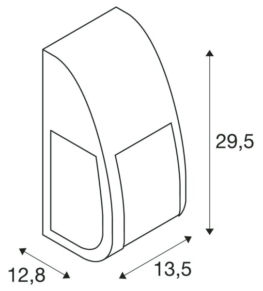 BIG WHITE SLV KERAS ELT, venkovní nástěnné a stropní svítidlo, TC-TSE, IP54, antracit, úsporná žárovka, max. 24 W 227176