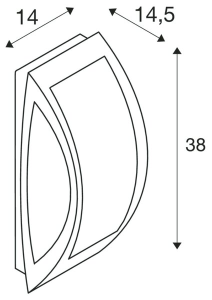 BIG WHITE SLV MERIDIAN 2, venkovní nástěnné a stropní svítidlo, TC-(D,H,T,Q)SE, IP54, stříbrošedé, max. 25 W 230444