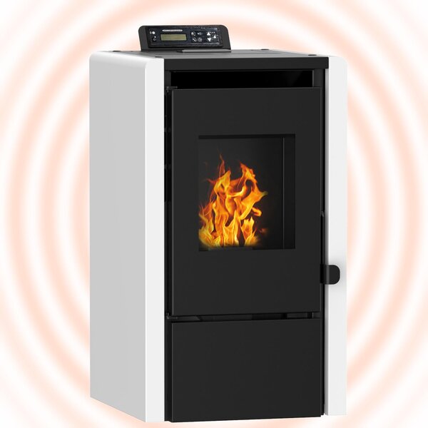 NEMAXX® PC5 peletová kamna 5,3 kW A+ kompaktní, 120 m³, ovladač, šedá