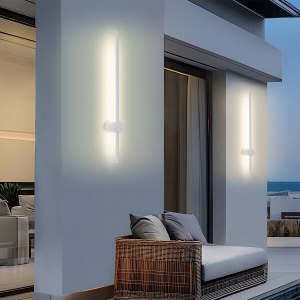 Brilagi - LED Venk. nást. svít. AURA LED/12W/230V 3000K IP54 65 cm bílá CRI 90