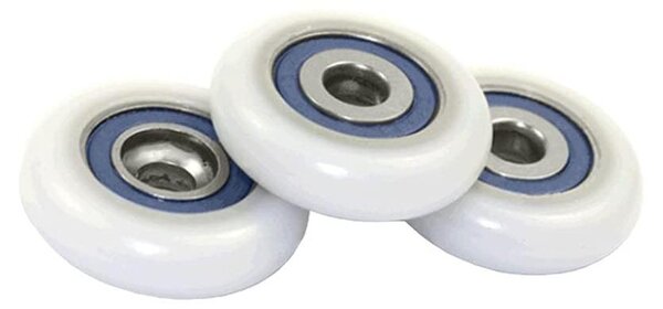 Kolečko na sprchové dveře - Sada 10 kusů - POM - Modrá 28 mm