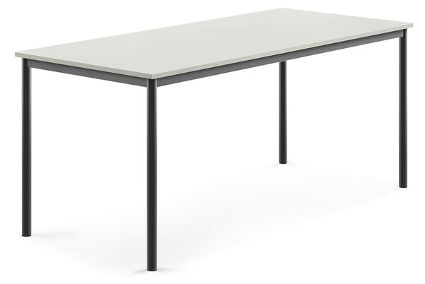 AJ Produkty Stůl SONITUS, 1800x800x760 mm, antracitově šedé nohy, HPL deska tlumící hluk, šedá
