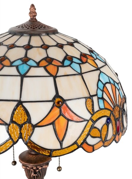 Brilagi - Tiffany vitrážová stojací lampa MIRABELLA 2xE27/60W/230V