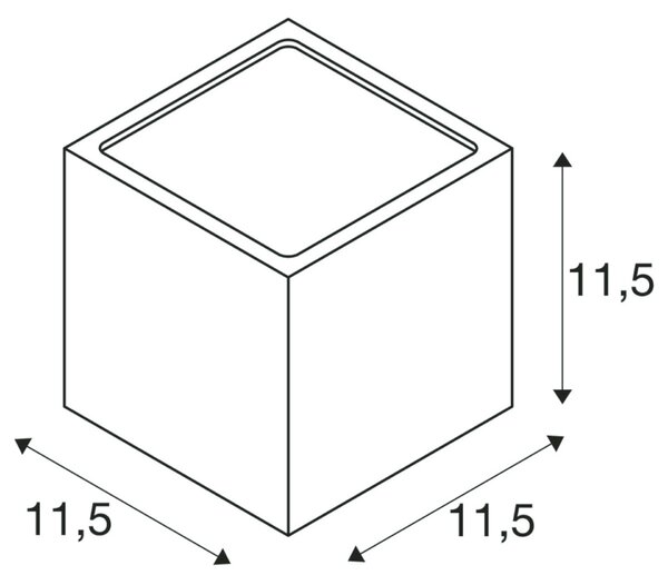 BIG WHITE SLV SITRA CUBE, venkovní nástěnné svítidlo, TCR-TSE, IP44, bílé, max. 18 W 232531
