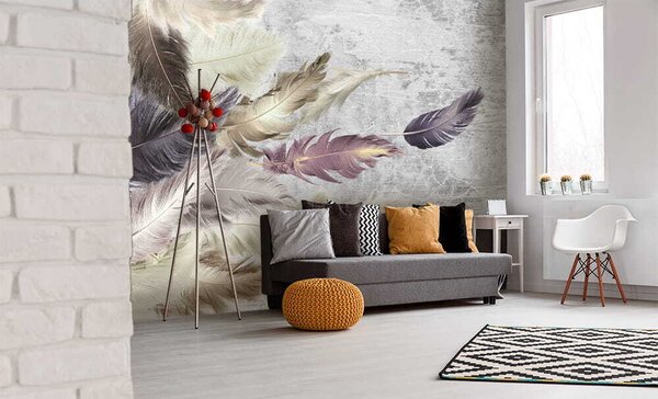 Fototapeta Skupina létajících per, 3D fototapety, Populární fototapety, u21165 - Tapeko.co.cz