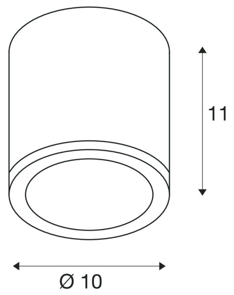 BIG WHITE SLV SITRA, venkovní stropní svítidlo, TCR-TSE, IP44, kulaté, antracit, max. 9 W 231545