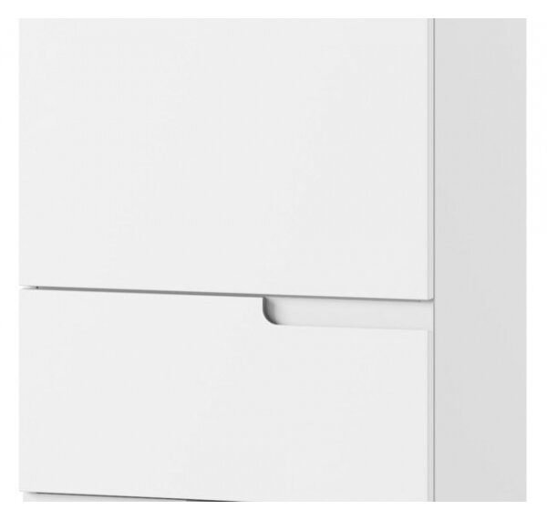 Szynaka Regál SELENE 11 145 cm bílý lesk/mat