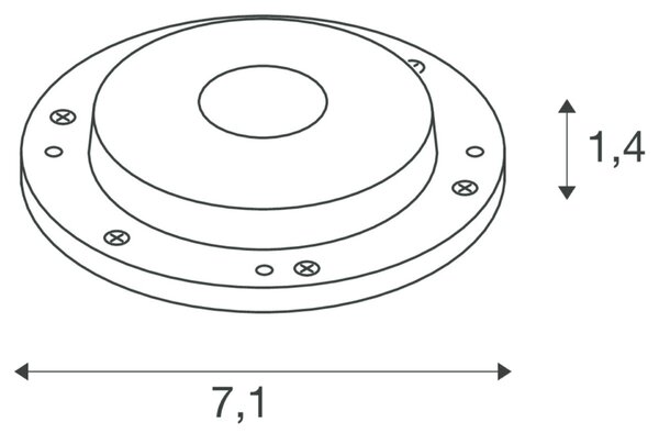 BIG WHITE SLV SMALL PLOT modul LED modul hliník/matný 3 W 3000 K CRI 80 180° 1006172