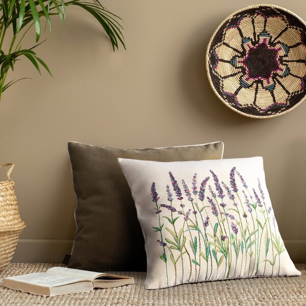 GOBELÍNOVÝ DEKORAČNÍ POVLAK NA POLŠTÁŘ LAVENDER2 45X45 CM VZOROVANÁ