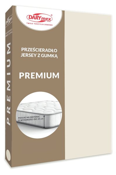 JERSEY PROSTĚRADLO PREMIUM 90X200 CM PŘÍRODNÍ