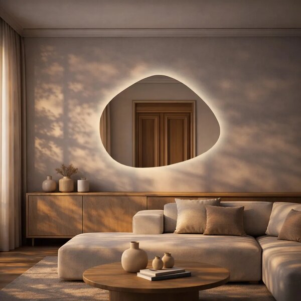 Asymetrické LED zrcadlo - Baku - Fast Lane Collection