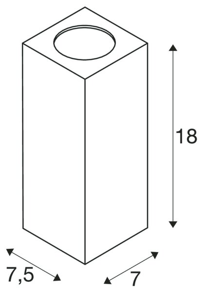 BIG WHITE SLV THEO WALL, venkovní nástěnné svítidlo, QPAR51, hranaté, stříbrošedé, max. 35 W 229524