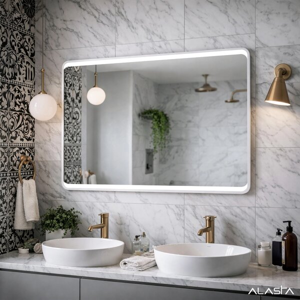 Modena – Zrcadlo LOFT LED v Rámu z Hliník