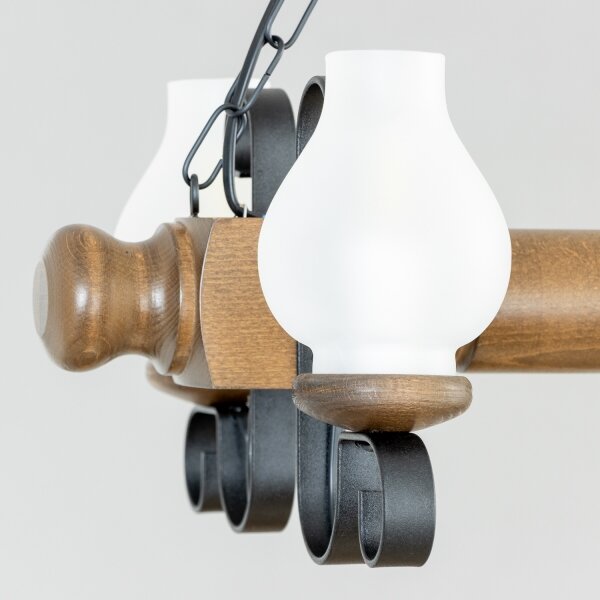Brilagi - Lustr na řetězu RUSTIC 4xE14/40W/230V buk/ořech