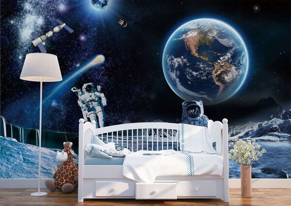 Fototapeta Astronauti na Měsíci, Designové fototapety na zeď, Populární fototapety, u23243 - Tapeko.co.cz