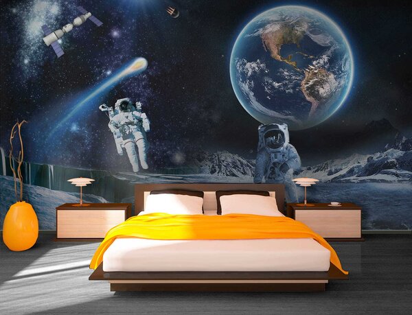 Fototapeta Astronauti na Měsíci, Designové fototapety na zeď, Populární fototapety, u23243 - Tapeko.co.cz