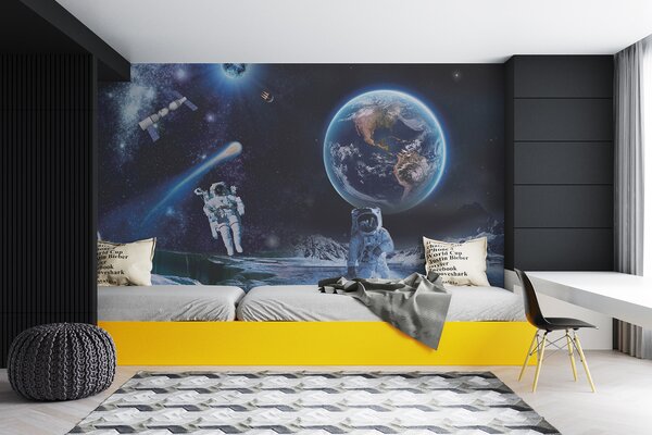 Fototapeta Astronauti na Měsíci, Designové fototapety na zeď, Populární fototapety, u23243 - Tapeko.co.cz