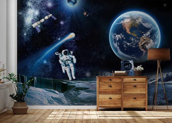 Fototapeta Astronauti na Měsíci, Designové fototapety na zeď, Populární fototapety, u23243 - Tapeko.co.cz