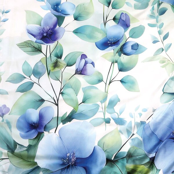 SATÉNOVÉ POVLEČENÍ SATYNLOVE PREMIUM 180X200 CM, 2KS 70X80 CM KVĚTY