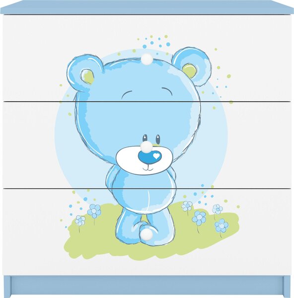 Dětská komoda Bluebear v modré barvě Babydreams