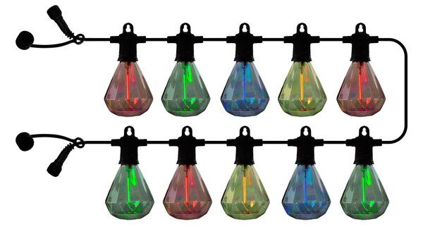 Sirius LED světelný řetěz Marcus, muti, rozšiřovací sada. 10 žárovek., Vícebarevná, Plast