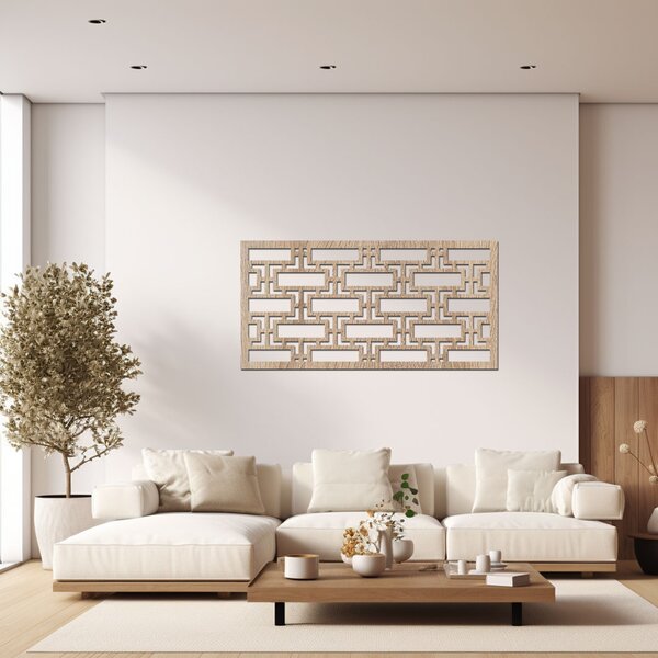 Dřevěný dekorační panel LINES | Rozměry (cm): 20x40 | Zvolte barvu dekoru: Černá